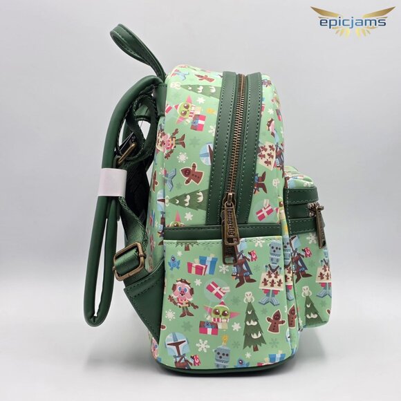 Loungefly Star Wars The Mandalorian Chibi Holidays Mini Backpack main image 5